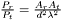 $ \frac{P_r}{P_t} = \frac{A_r A_t}{d^2\lambda^2} $