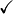 \checkmark