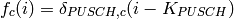 f_{c}(i) = \delta_{PUSCH,c}(i - K_{PUSCH})