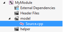 a new source file under "model"