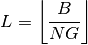 L = \left\lfloor \frac{B}{NG} \right\rfloor