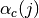 \alpha_{c} (j)